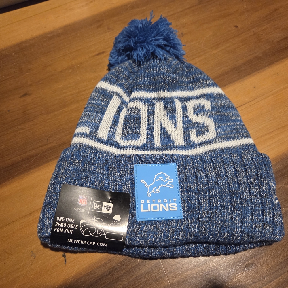 Detroit Lions Blue Knit Beanie
